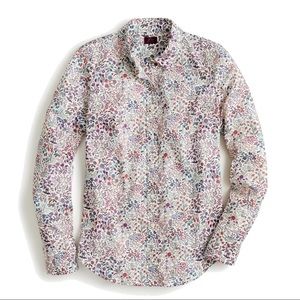 J.Crew Liberty print slim perfect top, Shepherdly Song print, sz 12